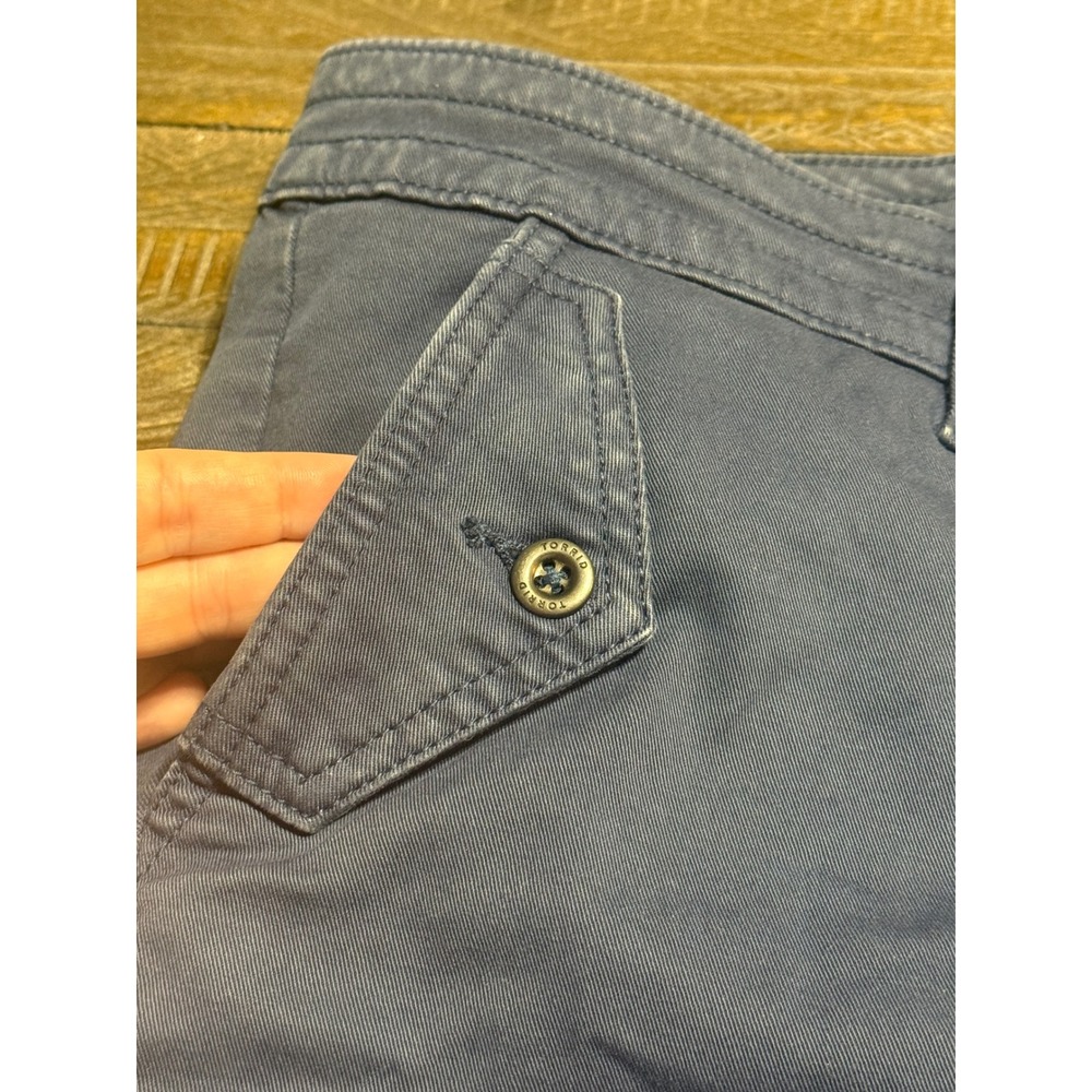 Torrid Military 3.5 Short Women 16 Navy Blue NWT Utility Cuffed Pockets - Picture 7 of 7